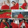 thumbnail image 5 of Watermelon Cooling Blanket, Lightweight Breathable Summer Throw Blanket with Double Sided Cold Effect, Black Polka Dots Green Summer Fruits Picnic Beach Blankets Bed Sheet for Hot Sleepers 40"x60", 5 of 8