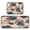 Teal and Orange Abstract Shapes, variant on 2-Piece Kitchen Rugs Set Non-Slip Mats Carpet Floor for Kitchen, Bathroom (19.7"x27.6" & 19.7"x47.2") Small Colors Shapes