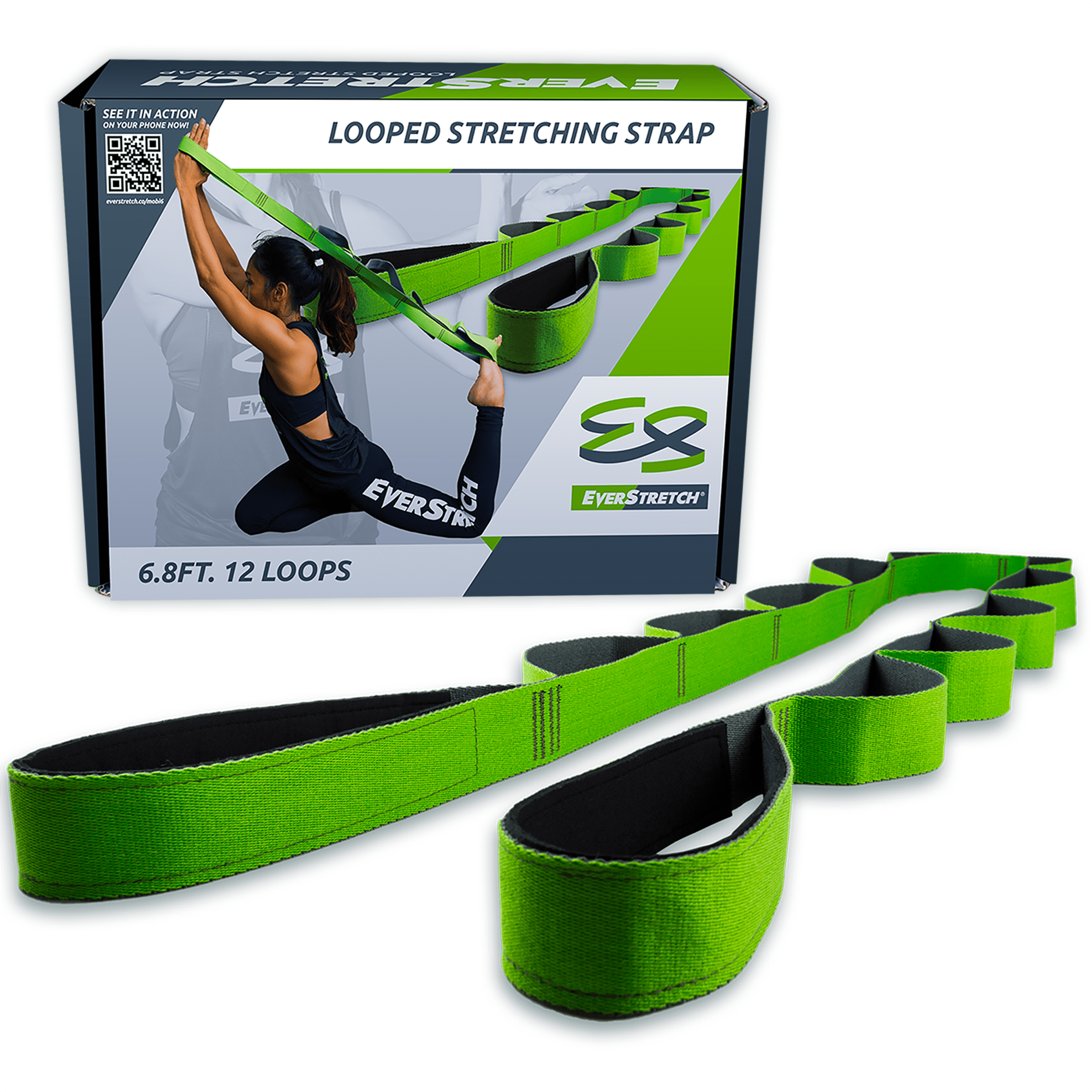 EverStretch Non-Elastic Stretching Strap with Loops - Premium