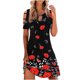 thumbnail image 1 of Vestido casual de mujer con hombros descubiertos y mangas cortas con estampado de espalda para adelgazar Fridja  qw1396, 1 of 5