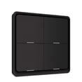 thumbnail image 1 of Mistaha Wireless Scene Switch Push Button Smart Switch Wall Panel Battery Powered Tuya/ Smart Life APP Remote Control for Smart Home Devices(ZigBee Hub Required), Black 4 Gang, 1 of 8
