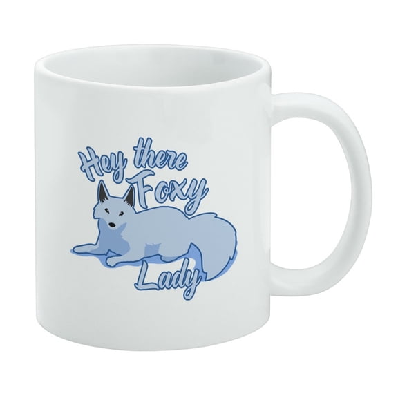 Hey There Foxy Lady White Fox White Mug