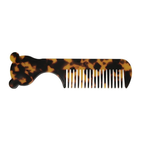 Unique Bargains 1 Pc Cute Cartoon Anti-Static Handle Hair Comb Brown Acetate Sheet