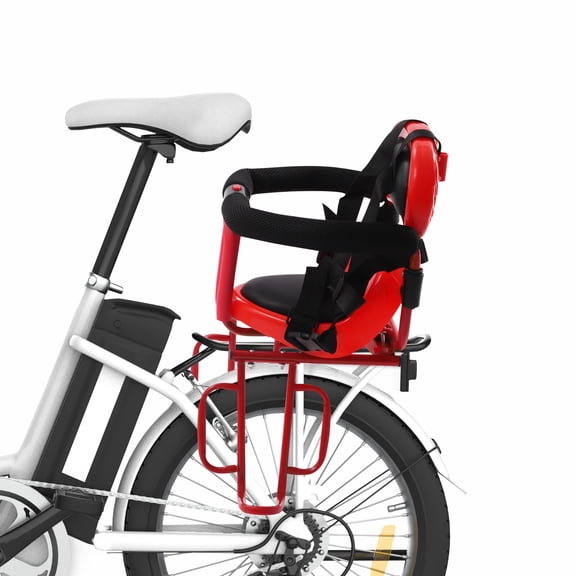 Rear Bicycle Seat with Extra Wide Bicycle Seat Cushions & Backrest, Guardrail Armrest & Footrest
