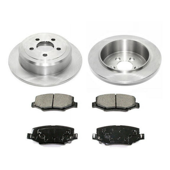 Rear Brake Pad and Rotor Kit - Compatible with 2008 - 2012 Jeep Liberty 2009 2010 2011