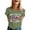 11Light Green, variant on Women'S USA 250th Anniversary Graphic Tee American Flag V Neck 1/4 Sleeve Casual T-Shirt Daily Wear