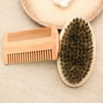 thumbnail image 4 of Wood Barber Brush Set for Men - Complete Hair and Beard Tool Kit Including Comb and Brush for Mustache Care, 4 of 8
