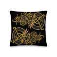 thumbnail image 1 of Premium Black Pillow - Viking Dragon Tangled in Celtic Knots, 1 of 3