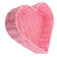 thumbnail image 6 of OFFIGAM Heart Paper Rope Basket Rattan Bread Egg Fruit Basket Platters Woven Organizer Bin For Tea Table Bread Candy Vegetables And Sundries Storage Container Vanity Desktop Decor, 6 of 9