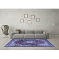 thumbnail image 3 of Ahgly Company Machine Washable Indoor Rectangle Persian Blue Traditional Area Rugs, 7' x 9', 3 of 4