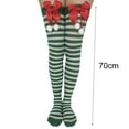 thumbnail image 5 of Mosey Christmas Stockings Thigh High Striped Unisex Bow-knot Stretchy Socks Cosplay Accessories, 5 of 7