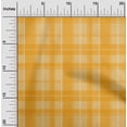 thumbnail image 1 of oneOone Cotton Jersey Dark Yellow Fabric Madras Check Diy Clothing Quilting Fabric Print Fabric By Yard 58 Inches Wide, 1 of 4