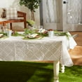 thumbnail image 3 of DII Stone Grid Vinyl Tablecloth 70 Round, 3 of 5