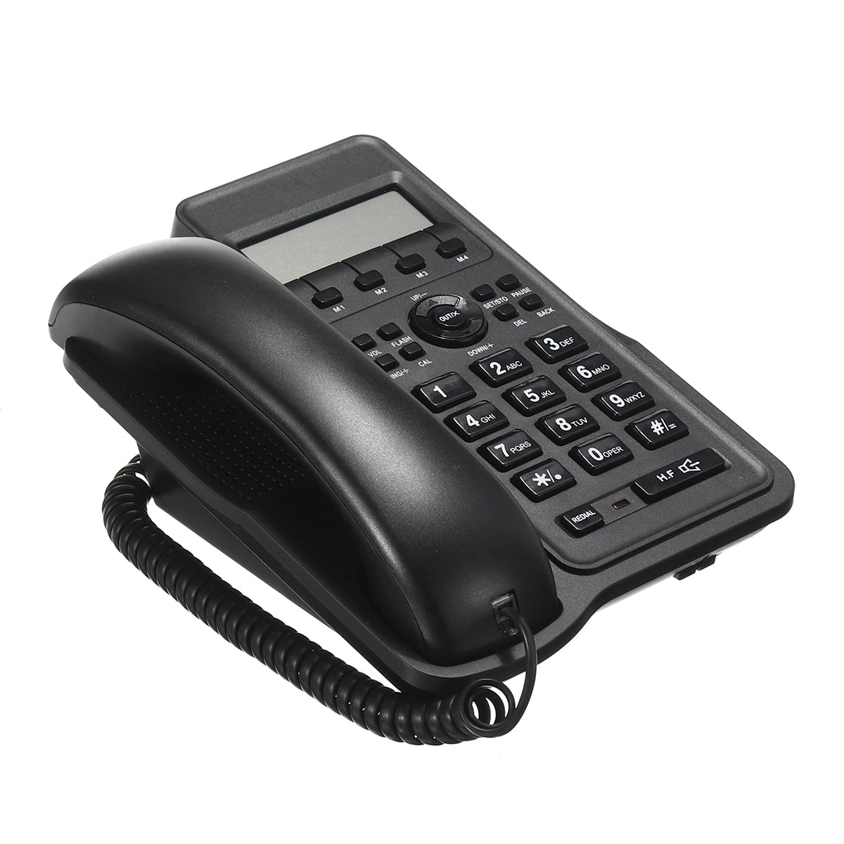 Black White Desktop Home Business Office Corded Phone Telephone LCD Walmart Canada