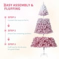 thumbnail image 3 of COZONY 9ft Black Artificial Pencil Christmas Tree w/ Sturdy Metal Stand & Realistic Branch Tips, 3 of 7