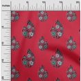 thumbnail image 1 of oneOone Tissu Popeline de Coton Feuilles & Floral Imprimé Bloc Tissu BTY 42 Pouces de Large, 1 of 5
