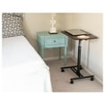 thumbnail image 5 of 30" Height Adjustable Mobile Laptop Desk with Tilting Top - Rolling Standing Desk - Portable Workstation for Office, Classroom, Home - Movable Four Wheels - Adjusts 29" to 40" Tall-Black, 5 of 9
