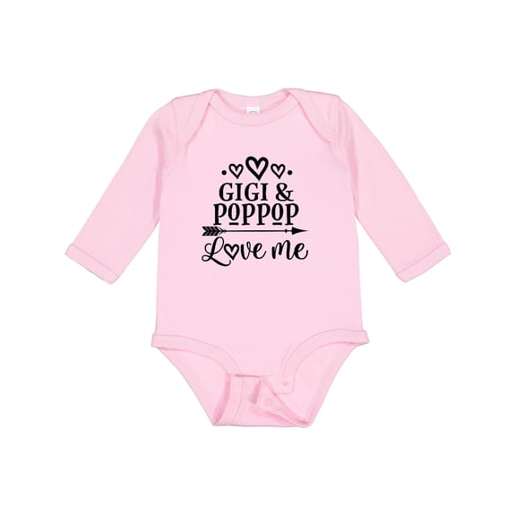 Inktastic Gigi and Poppop Love Me Girls Long Sleeve Baby Bodysuit