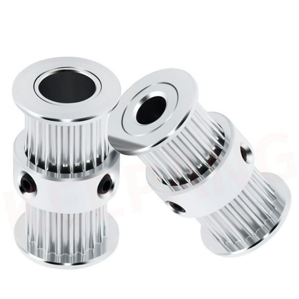 Seitruly Paquete de 2 20T polea de correa síncrona aleación de aluminio doble cabeza profesional Industrial 2GT 3D accesorios de rueda de impresora Kits de mantenimiento de impresoras