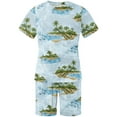 thumbnail image 4 of Pejock Men's Hawaiian Matching Set Summer Beach 2 Piece Outfits Flower T-Shirts and Shorts M-5XL, 4 of 5