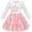 Pink Star, variant on Girls Dress Christmas Santa Long Sleeve Party Dress 4 Years