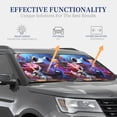 thumbnail image 3 of Kdxio Colorful Frog Among Flowers Print 2-Piece Sun Shade Front Windshield - Foldable Car Front Window Sunshades for Most Sedans SUV Truck, 3 of 5