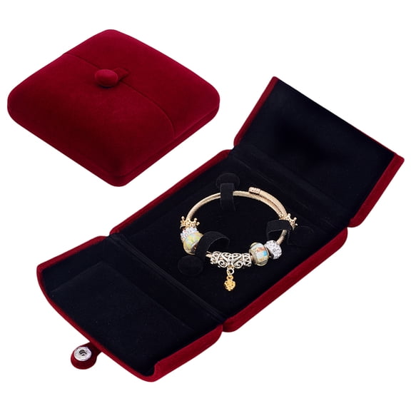 Velvet Gift Box Bracelet Box Double Open Bracelet Gift Boxes Bangle Case Travel Jewelry Case for Bracelet Display Wedding