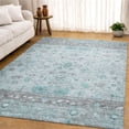 thumbnail image 6 of Addison Rugs Mayfield Premium Machine Washable Traditional Global Teal Rectangle Rug, 10' x 14', 6 of 6