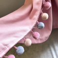 thumbnail image 3 of Hair Ball Tassel Pink Curtains for Living Room Blackout Cotton Linen Modern Girls Bedroom Window Drapes Custom Decor Luxury, 3 of 5