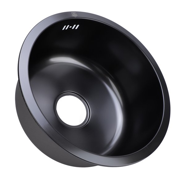 Undermount Kitchen Sink, Stainless Steel Undermount Kitchen Bar Sink with Strainer, 42cm Outer Diameter Single Bowl Kitchen Sink, Small Kitchen Sink  for Kitchen Bar RV
