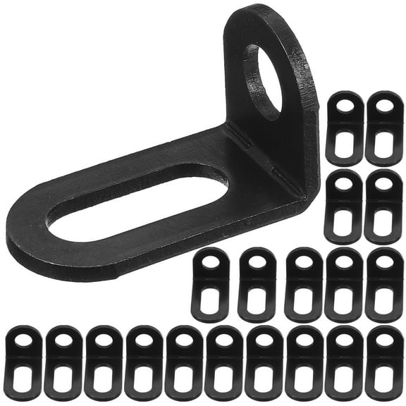 ULTNICE L Shaped Heavy Duty Bracket 20pcs Iron Black for Cabinet Assembly