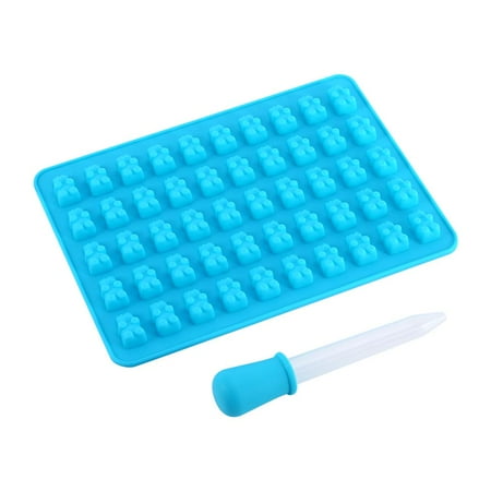 Charity Bear - EECOO 50 Gummy Maker Cavity Bear Mold Novelty Silicone Chocolate Candy Ice New Tray