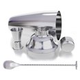 thumbnail image 2 of 3 Piece Cocktail Shaker Bar Tools Set Brushed Stainless Steel Bartender Kit, with Cocktail Shaker, Measuring Cup and Bar Spoon 750ml, 2 of 5