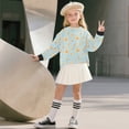 thumbnail image 3 of Xoenoiee Butterfly Print Girls Side Split Sweatshirt Fall Crewneck Long Sleeve Oversized Shirts Casual Pullover Tops, 11-12 Years, 3 of 7