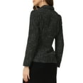 thumbnail image 3 of INSPIRE CHIC Women's Elegant Plaid Lapel Collar Tweed Blazer Jacket, 3 of 5