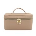 thumbnail image 3 of 2024 Portable Handheld Travel Washroom Storage Bag Fashionable Large Capacity Handheld Leather Makeup Bag (pink), 3 of 7