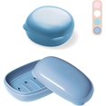 thumbnail image 1 of 2 piezas de estuche de viaje para jabón, caja de plástico para jabón, jabonera de viaje con tapa, recipiente para jabón, jabonera impermeable para viajes, senderismo, ducha, baño, etc., 1 of 5