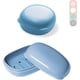 thumbnail image 1 of 2 piezas de estuche de viaje para jabón, caja de plástico para jabón, jabonera de viaje con tapa, recipiente para jabón, jabonera impermeable para viajes, senderismo, ducha, baño, etc., 1 of 5