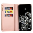 thumbnail image 4 of Allytech Flip Cover for Samsung Galaxy A71 5G, PU Leather Glitter Bling Design Kickstand Shockproof Multiple Cards Slots Zipper Pocket Wallet Case Cover for Girls Women, Rosegold, 4 of 10