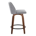 thumbnail image 5 of Toriano Counter Stools for Kitchen Counter, Counter Height Chairs Set of 2, Bar Stools Set of 2, Counter Height Stools, Bar Stools For Kitchen Island (Grey Fabric, Black Footrest), 5 of 6