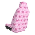 thumbnail image 2 of Wukai Pink bows Full Set Car Seat Covers with Soft Padding Universal Auto Front Seats Protector and Cushion Mat, 2 of 5
