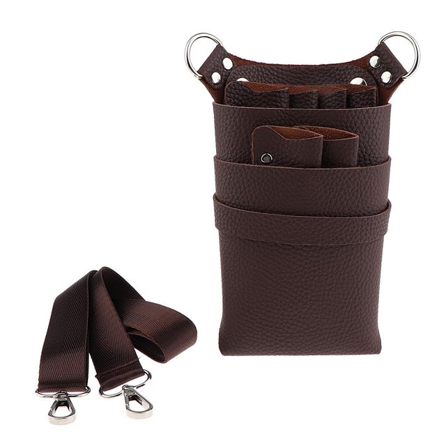 Peluquero tijeras/tijeras cintura bolsa peine peluquería Clips titular bolsa Café oscuro jinwen Scissors Holder Salon