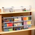thumbnail image 4 of 1.3 Qt 30 Packs Small StorBPlastic Container Stackable Box With Lids For Organizing r White, 4 of 6