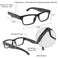 thumbnail image 6 of Smart Glasses for Men&Women-Bluetooth Music glasses-Anti-Blue Light Audio Eyewear with Music Play/Hands-Free Calling,Multifunctional Headphones Glasses for Working&Driving, 6 of 9