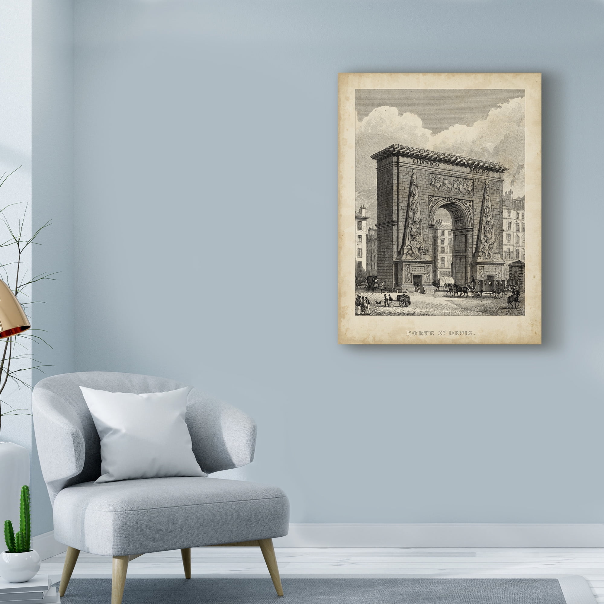 Trademark Fine Art 'Porte St. Denis' Canvas Art by A. Pugin