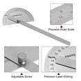 thumbnail image 4 of Uxcell Stainless Steel Angle Protractor 0 to 180 Degrees Round Head Angle Measuring Ruler General Tool with 20cm Arm, 4 of 5