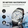 thumbnail image 2 of SKMEI Men's Casual Leather Watch Big Face Watch for Men，Fashion Business Dress Analog Quartz Waterproof Wrist Watch, 2 of 7