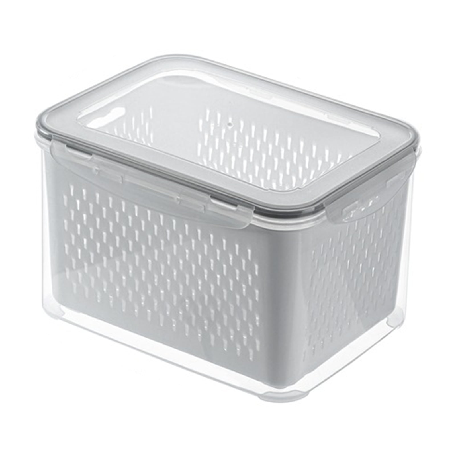 Yesbay Food Storage Box Large Capacity Multi-Compartments Eco-friendly Food  Grade Fresh-keeping Transparent PP Material Fridge Food Container Divided