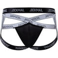 thumbnail image 4 of JOCKMAIL Men's Sexy Ice Silk Jockstarp Bikini Breathable U-Convex Cross V-Low Waist Underwear, 4 of 7