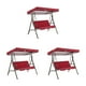 thumbnail image 3 of Billuyoard Columpio para 3 personas, cubierta de asiento superior, toldo para sombra de sol, patio, hamaca para césped, accesorios de toldo de Rojo 3piezas, 3 of 6